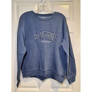 US Vintage Collection Palm Springs California Blue Crewneck Sweatshirt M